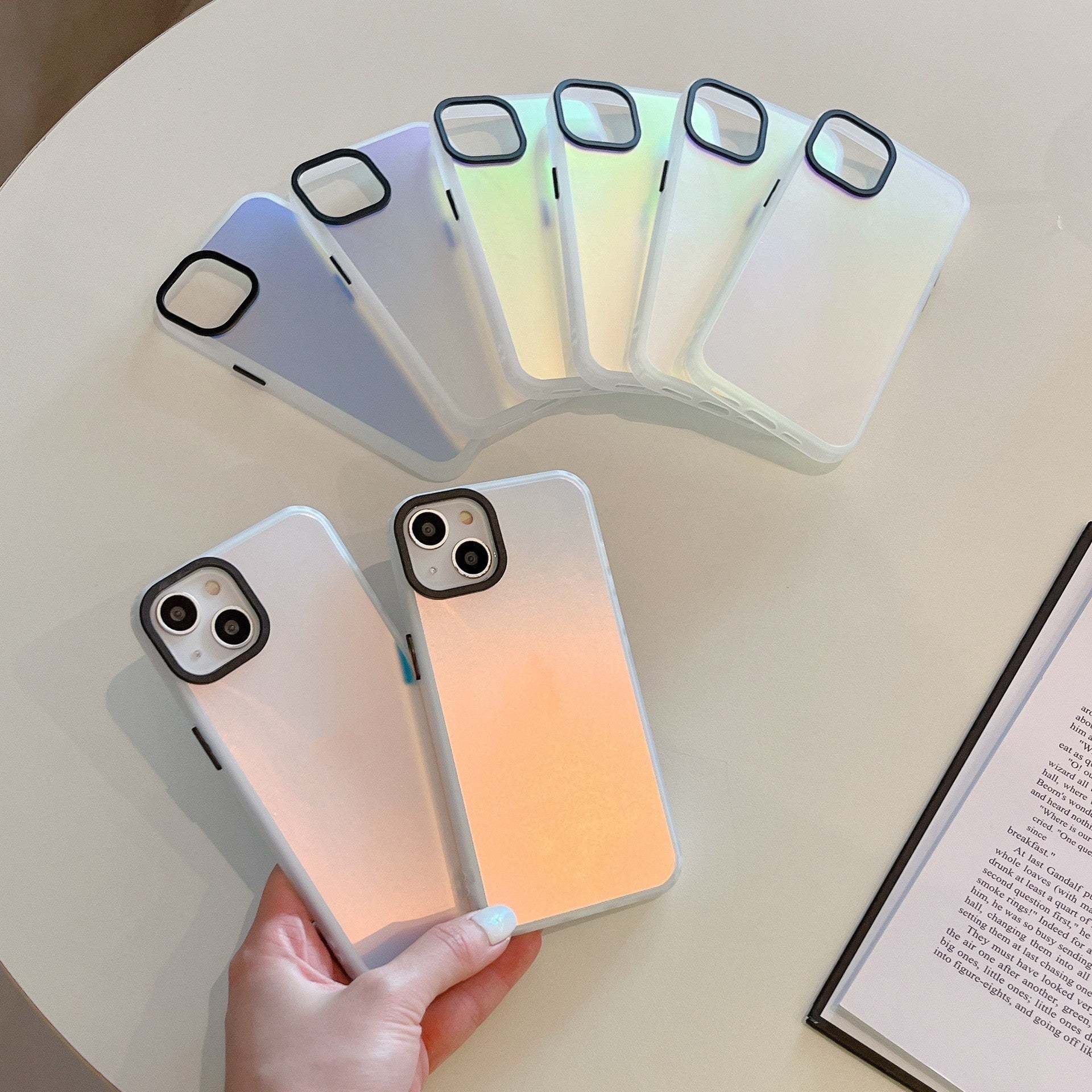 Laser Gradient Transparent Frosted Phone Case for iphone