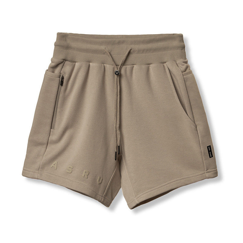 Loose Straight Multi-Pocket Men's Running Training short in cotton