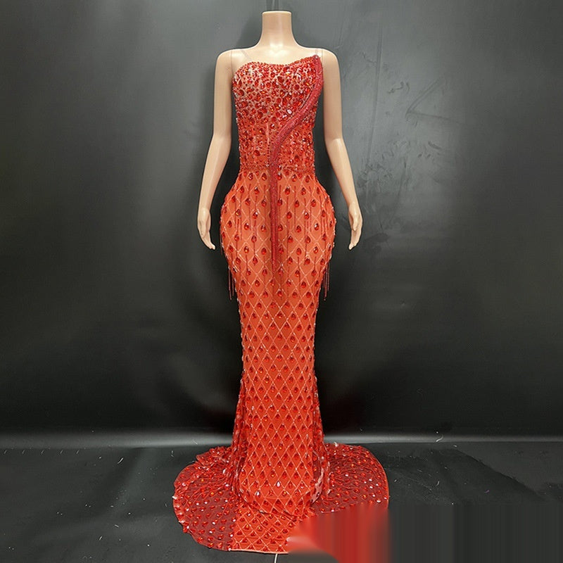 No Back Traceless Sexy Elegant Fishtail Gown for women