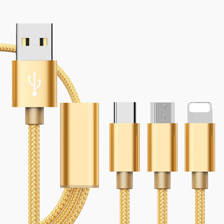 Three-in-one charging cable for mobile phones 3 in 1