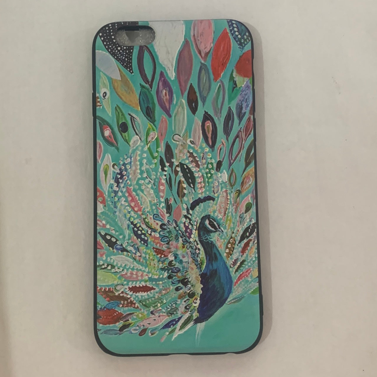 Compatible with Apple , Embossed Cartoon Peacock Mobile Shell Soft Cover