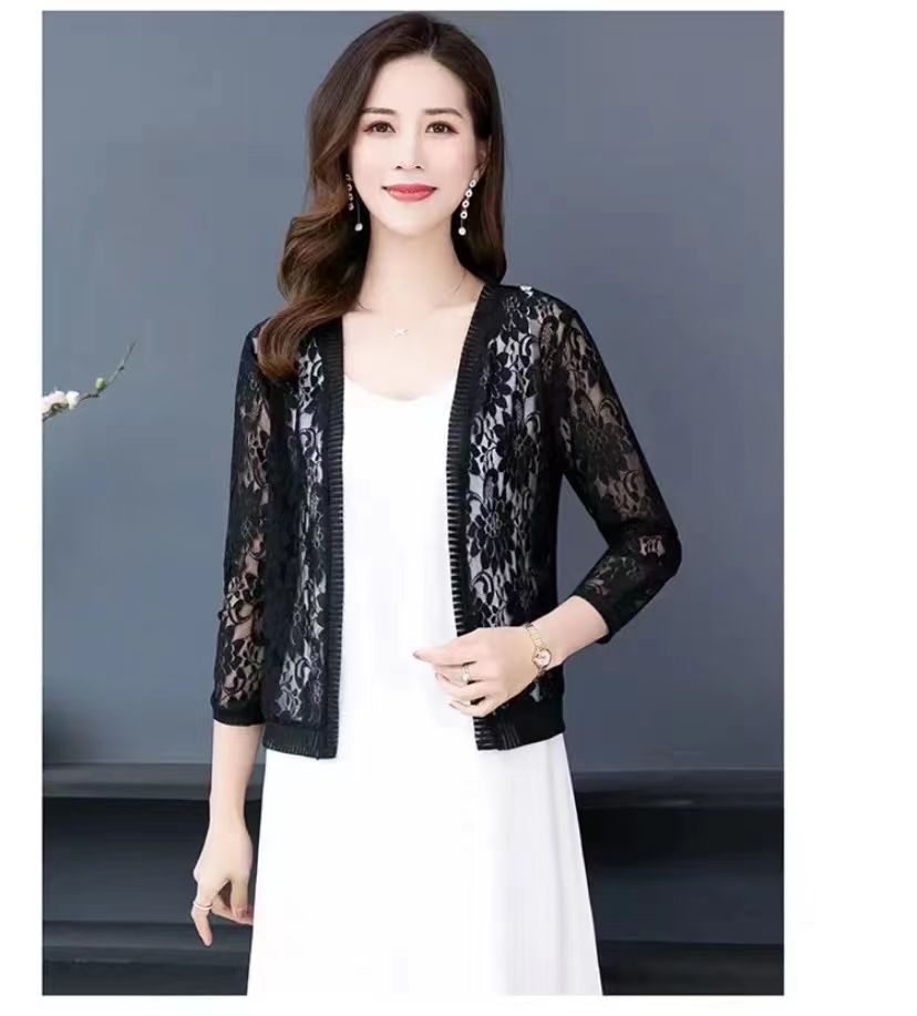 Lightweight Breathable Lace Cappa Sun Protection Cardigan