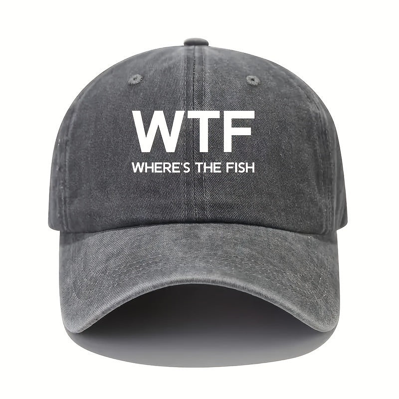 All-match Fashion Printing WTF Washed Baseball Cap Warm-keeping And Cold-proof