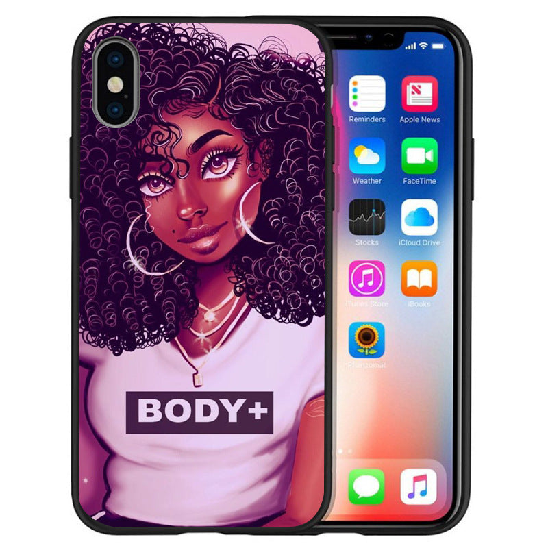 Fashion girl phone case, compatible with iPhone