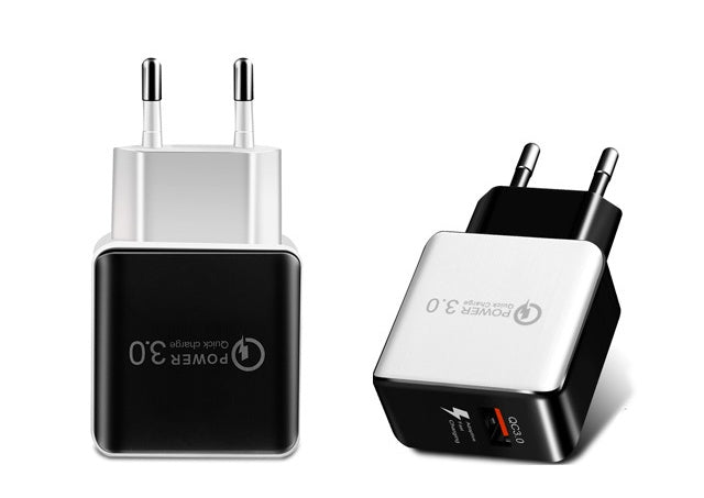 Compatible with Apple, 18W Quick Charge 3.0 Snelle Mobiele Telefoon Oplader Eu Plug Wall Charger Usb Adapter Voor Iphone 11 Pro Xr xs Max Samsung Redmi Huawei
all style (US, UK, EU, UA)