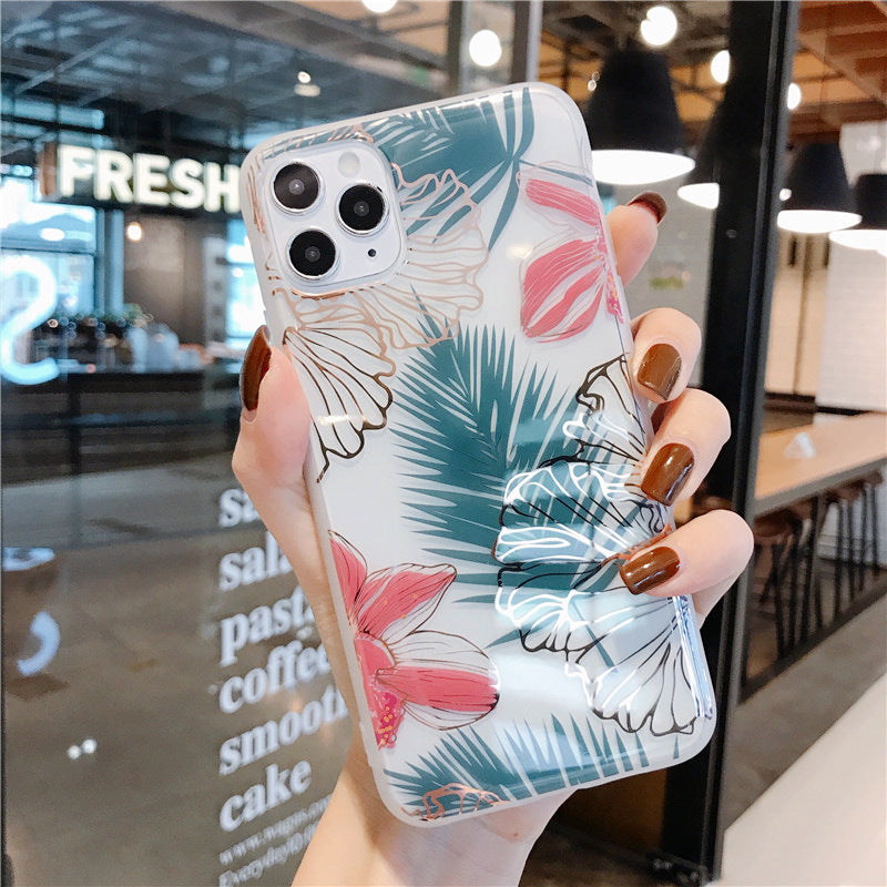 Flower phone case compatible with iphone