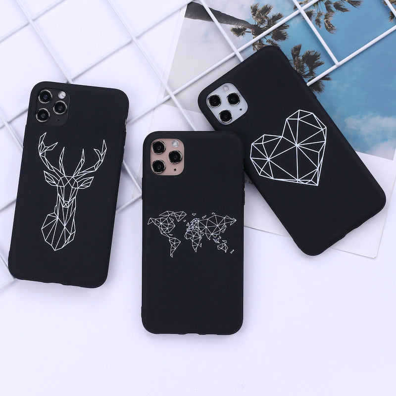 Animal line phone case for iPhone