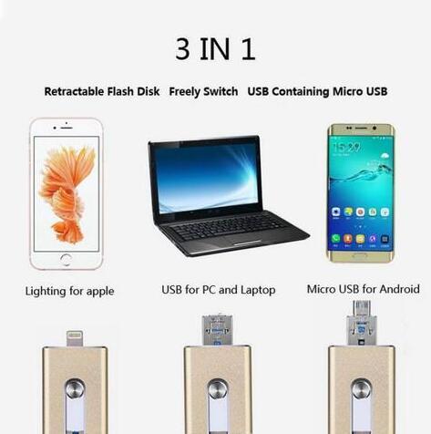 Compatible with Apple, IOS flash USB drive for iphone & ipad