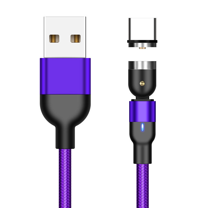 Magnetic Data Cable 540 Degree 180 Degree Rotating Charging Cable Blind Suction Three-in-one Bent Magnetic Cable,3 in 1