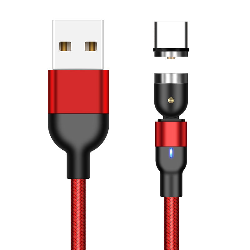 Magnetic Data Cable 540 Degree 180 Degree Rotating Charging Cable Blind Suction Three-in-one Bent Magnetic Cable,3 in 1