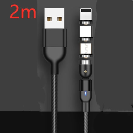 Magnetic Data Cable 540 Degree 180 Degree Rotating Charging Cable Blind Suction Three-in-one Bent Magnetic Cable,3 in 1
