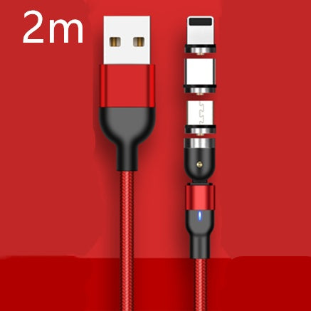 Magnetic Data Cable 540 Degree 180 Degree Rotating Charging Cable Blind Suction Three-in-one Bent Magnetic Cable,3 in 1
