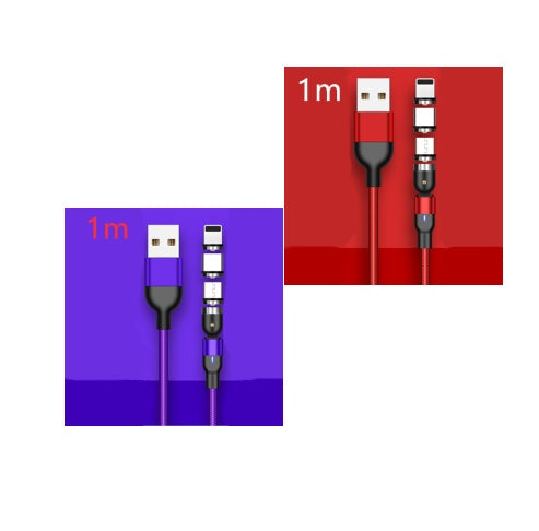Magnetic Data Cable 540 Degree 180 Degree Rotating Charging Cable Blind Suction Three-in-one Bent Magnetic Cable,3 in 1
