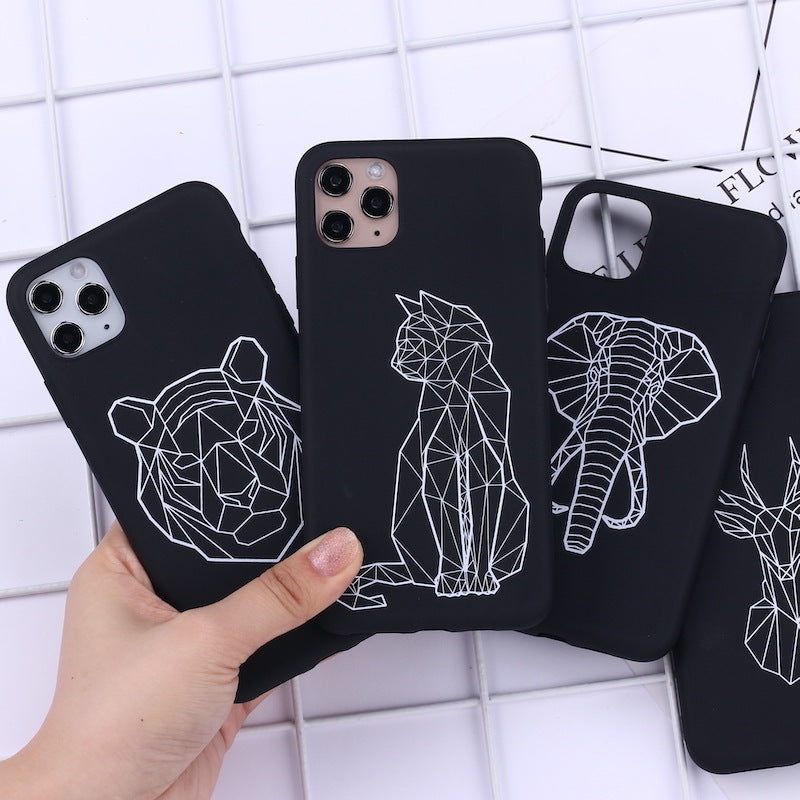 Animal line phone case for iPhone