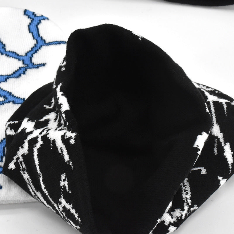 Black And White Butterfly Sweet Cool Style Knitted Hat