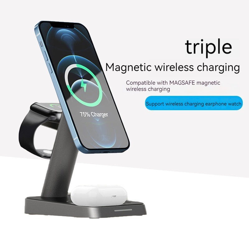 Mobile Phone Vertical Wireless Charger Watch Wireless Charger Mobile Phone Wireless Three-in-one Charger, 3 in 1