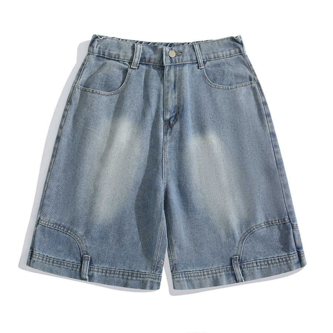 Workwear Inside-out Wear Denim Shorts Men's Retro Shorts