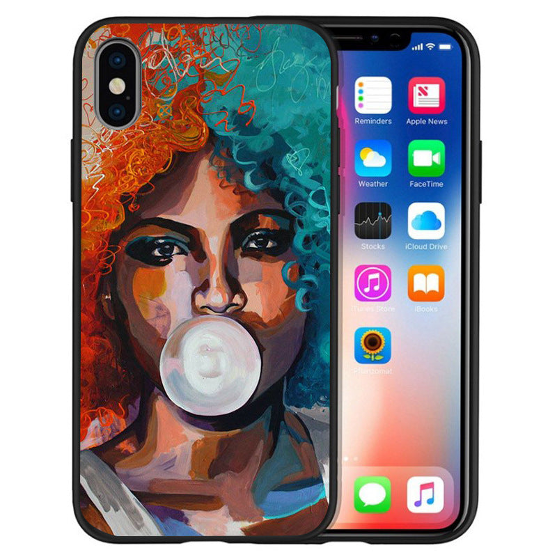 Fashion girl phone case, compatible with iPhone