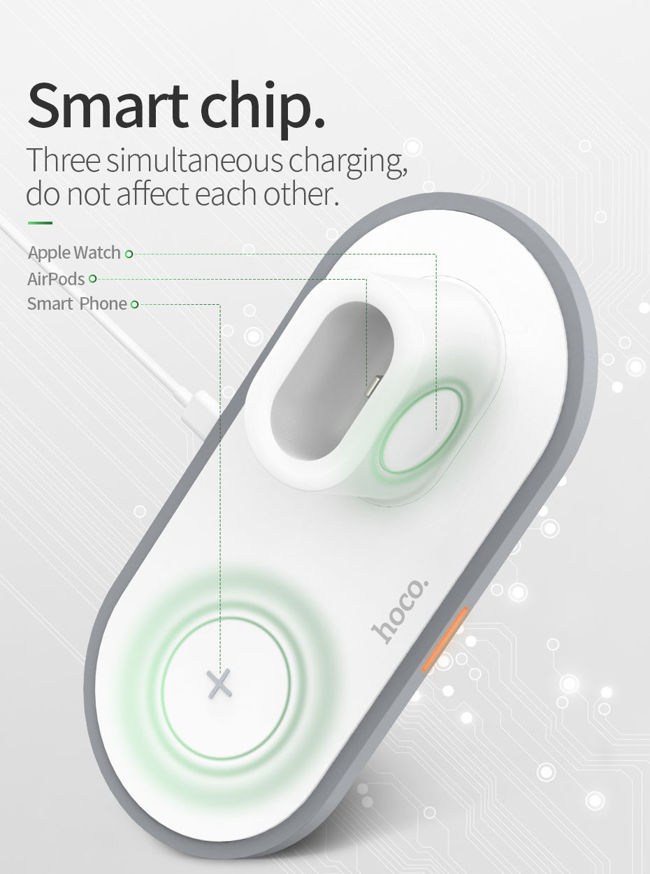 CW20 wireless mobile phone charger, apple watch charger, and air... 3 in1