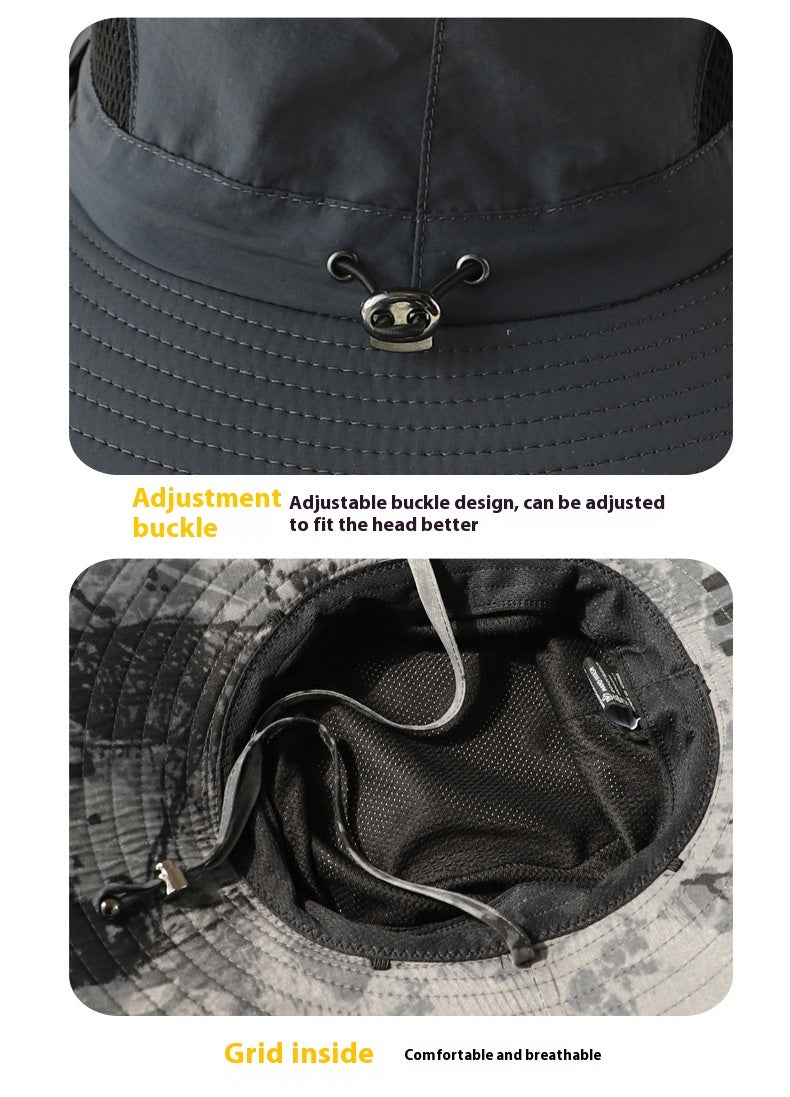 Big Brim Protective Caps Summer Face Cover Sun-proof Mountaineering Bucket Hat
