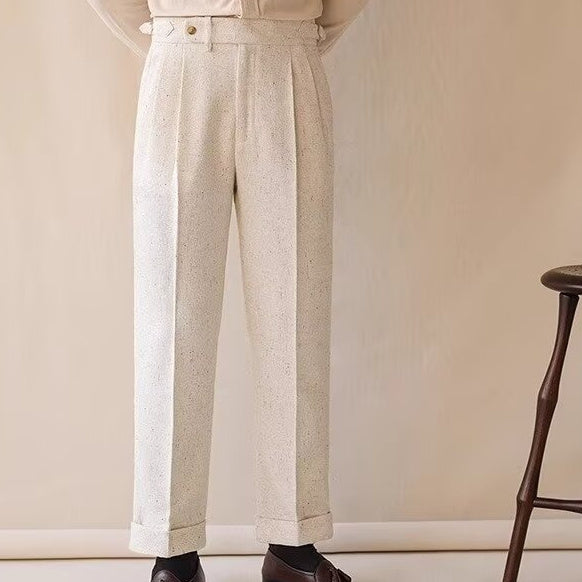 Casual Straight-leg Loose Elastic Waist Suit Pants for men