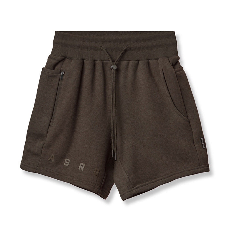 Loose Straight Multi-Pocket Men's Running Training short in cotton