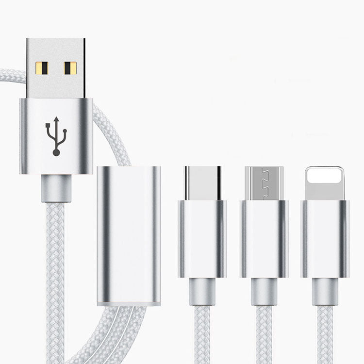 Three-in-one charging cable for mobile phones 3 in 1