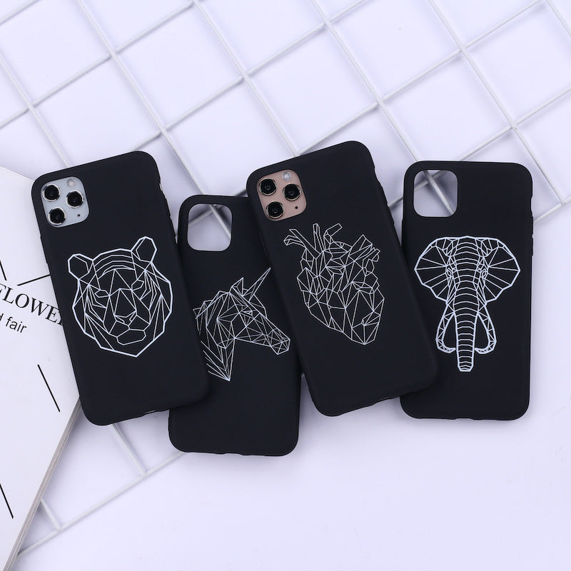 Animal line phone case for iPhone