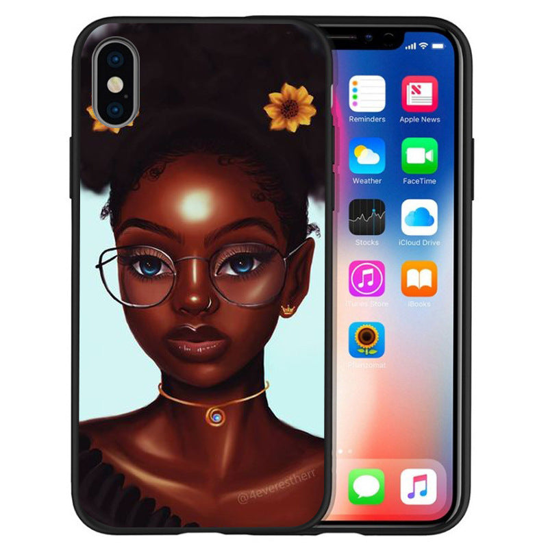 Fashion girl phone case, compatible with iPhone