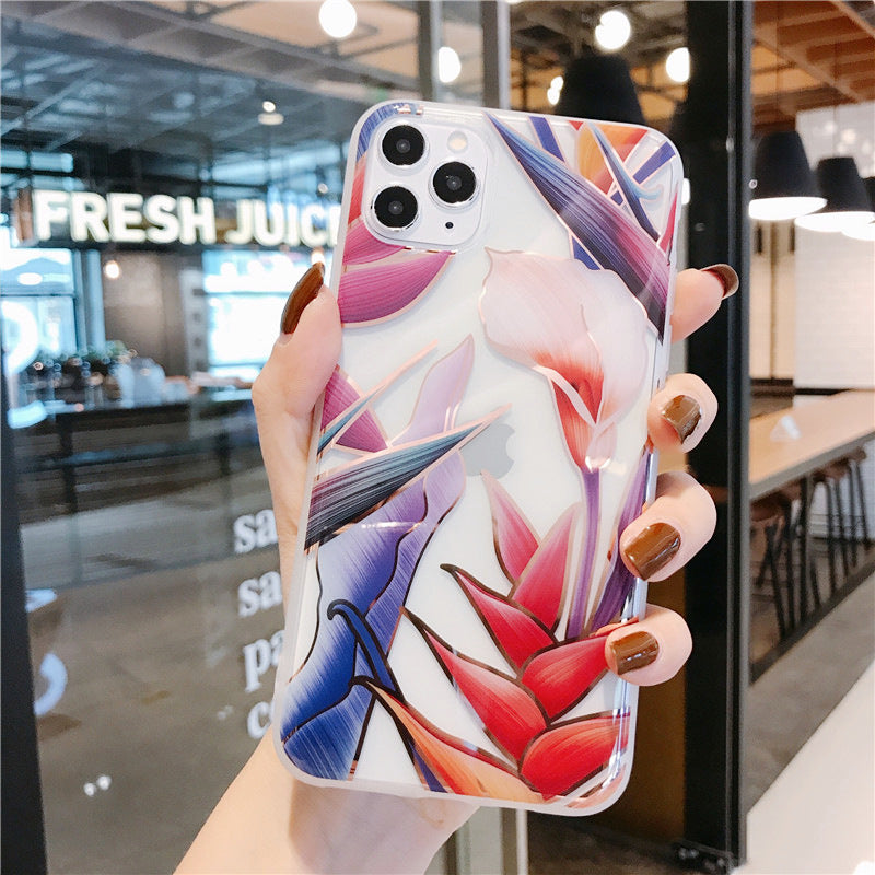 Flower phone case compatible with iphone