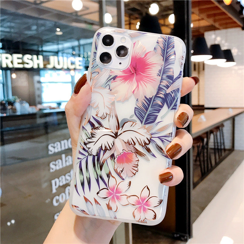Flower phone case compatible with iphone