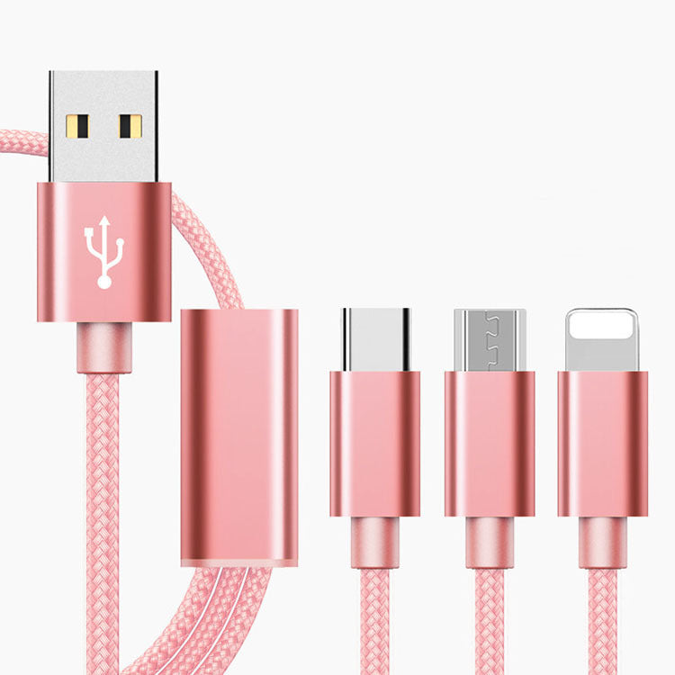 Three-in-one charging cable for mobile phones 3 in 1