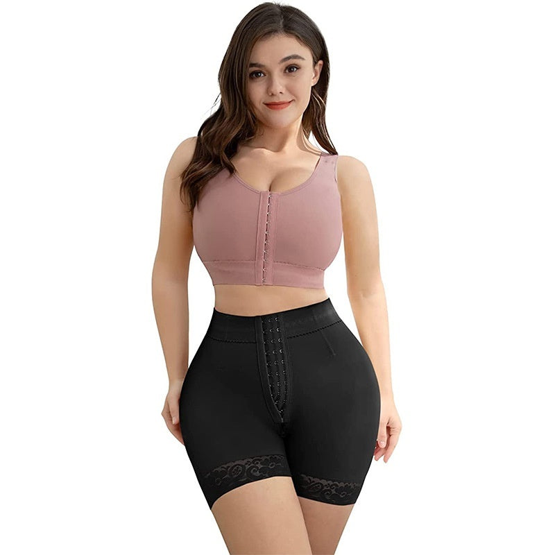 women New Hip Slimming Clothes Abdominal Pants Zipper Hip Lifting