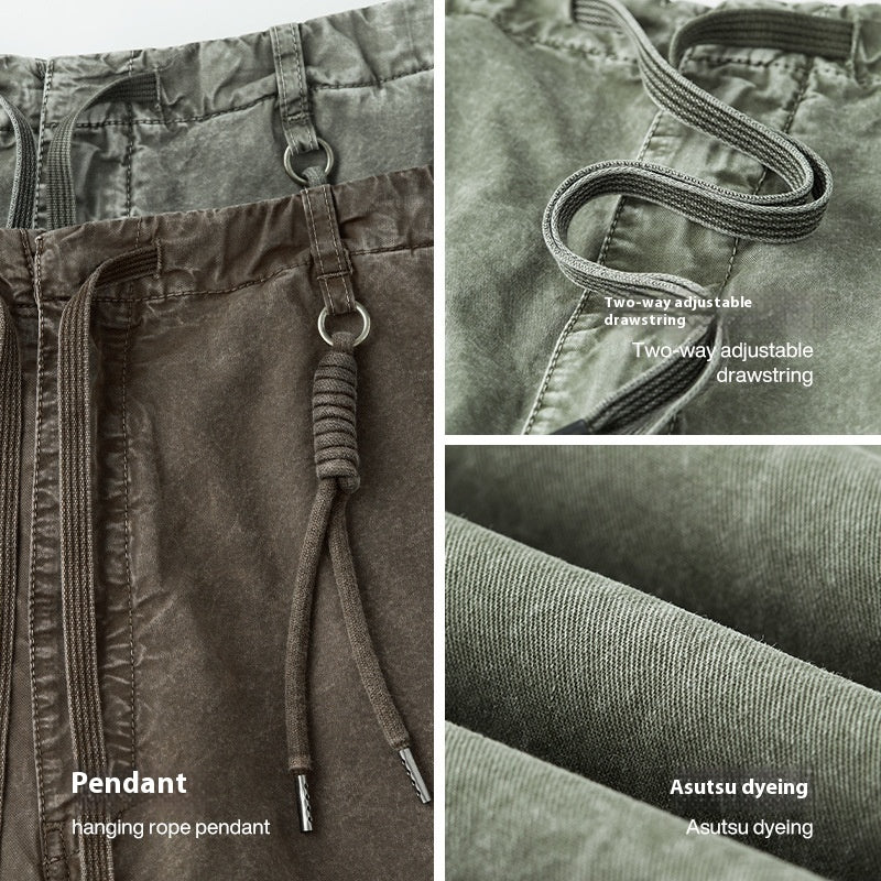 Street Flap Pocket Washed Paratrooper Overalls for men
