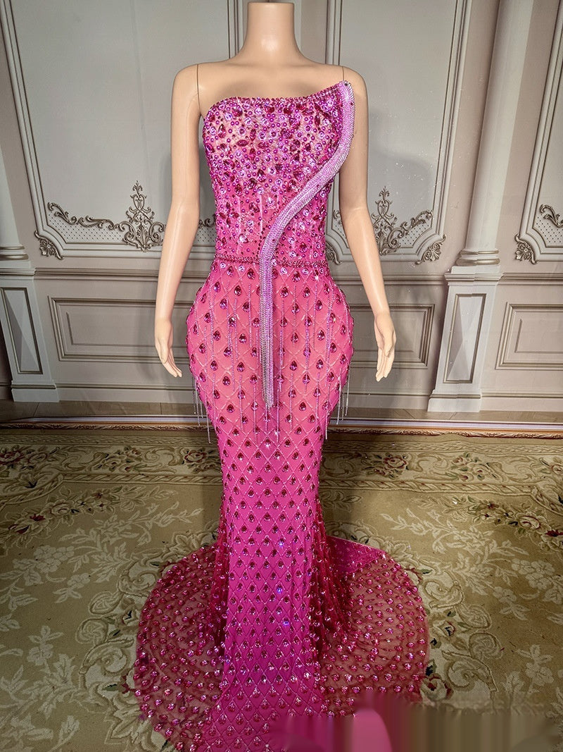 No Back Traceless Sexy Elegant Fishtail Gown for women