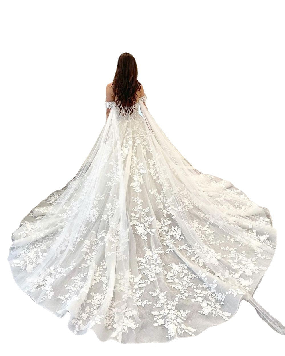 Women Light Wedding Dress French Trailing Simple