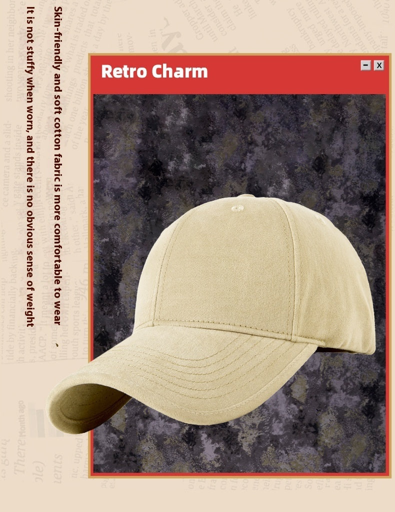 Big Head Circumference Plus Size Washed Fashionable Peaked Cap Baseball Hat