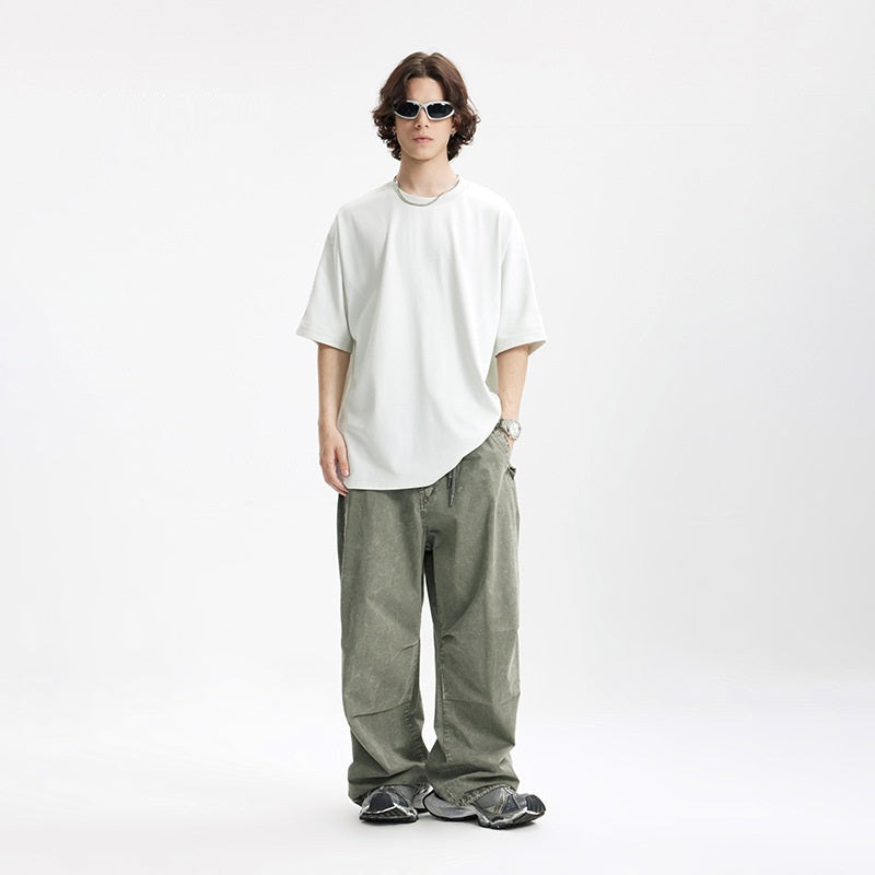 Street Flap Pocket Washed Paratrooper Overalls for men