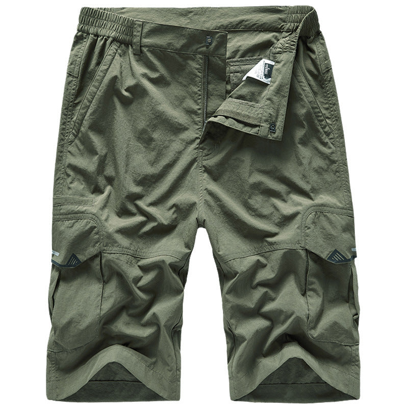 Shorts Men's Quick-drying Outdoor Straight Loose Multi-bag