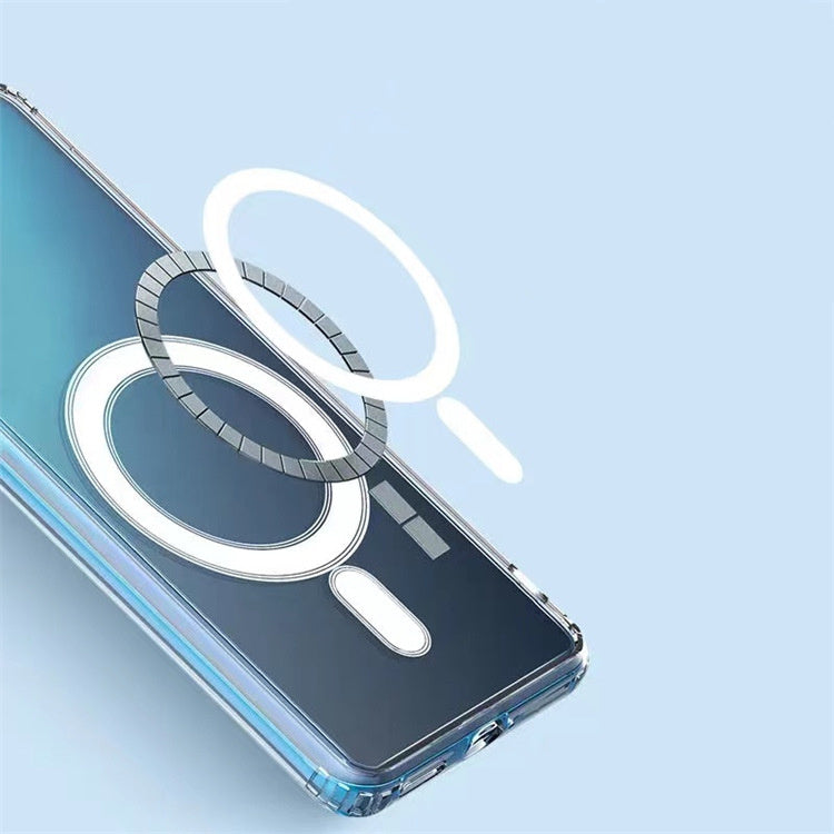 Applicable To MagSafe Magnetic Phone Case Charger Transparent Protective Case,samsung