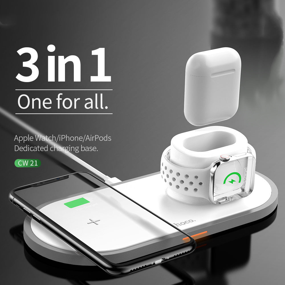 CW20 wireless mobile phone charger, apple watch charger, and air... 3 in1