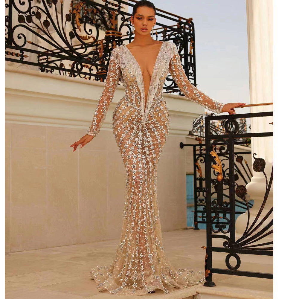 Backless Tight Fishtail Sheath Dress for women