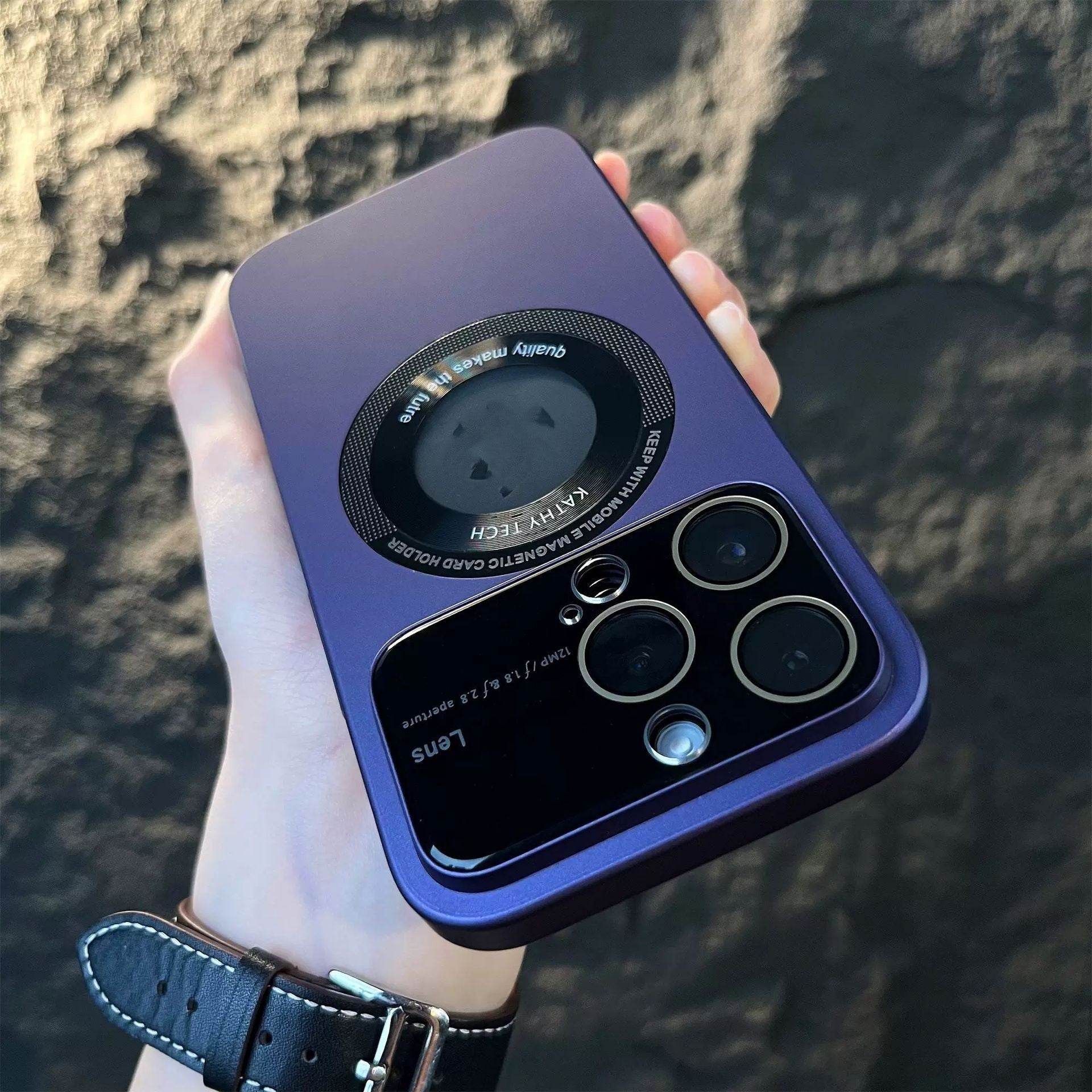 Magnetic Suction Large Window Protector Phone Case compatible with iPhone