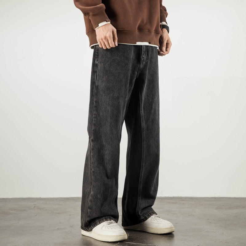 Weili Straight Loose American High Street Vibe Fashion Brand Casual Jeans for men