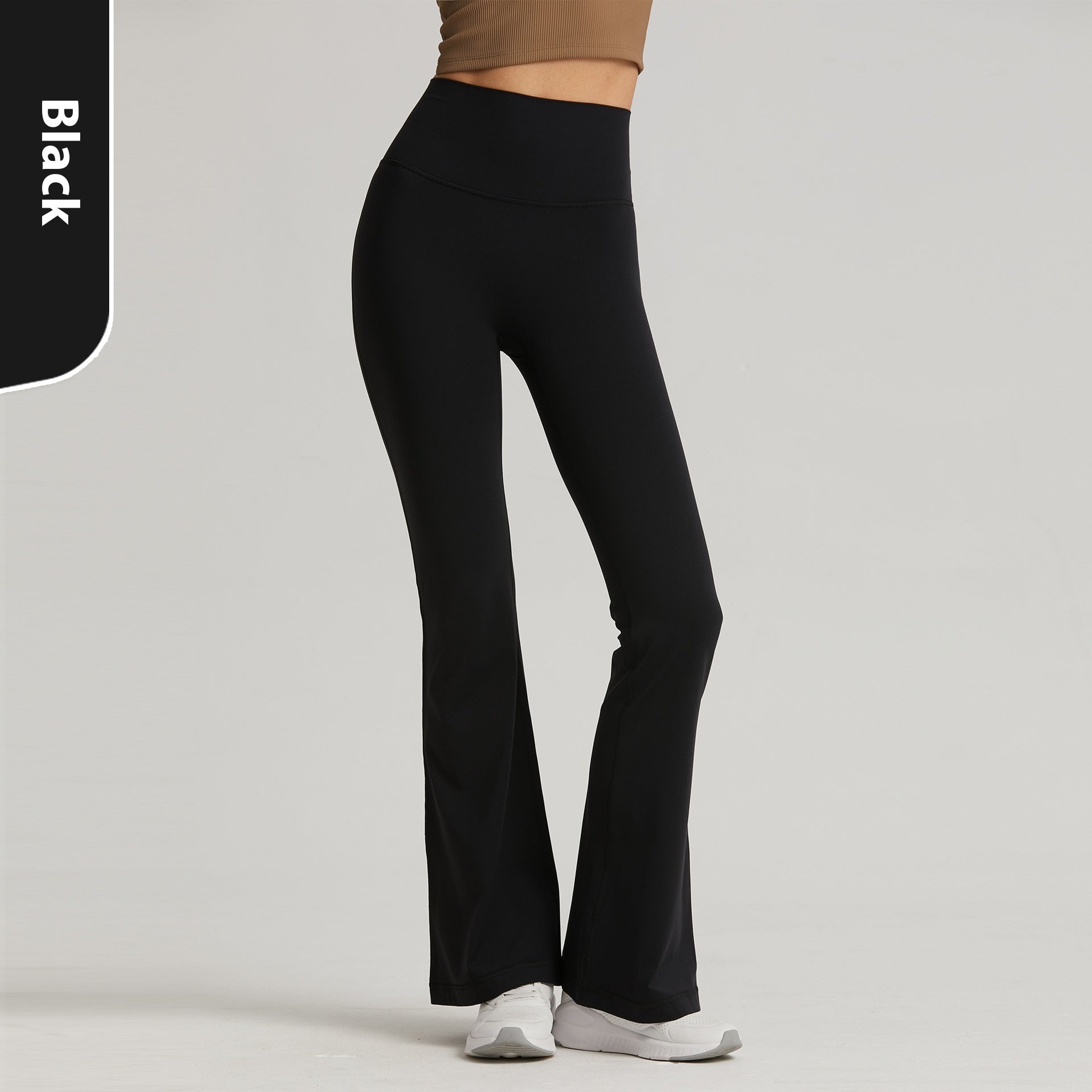 Nude Feel Wide Leg Skinny Yoga Pants High Waist Non-embarrassing Line Sports Trousers