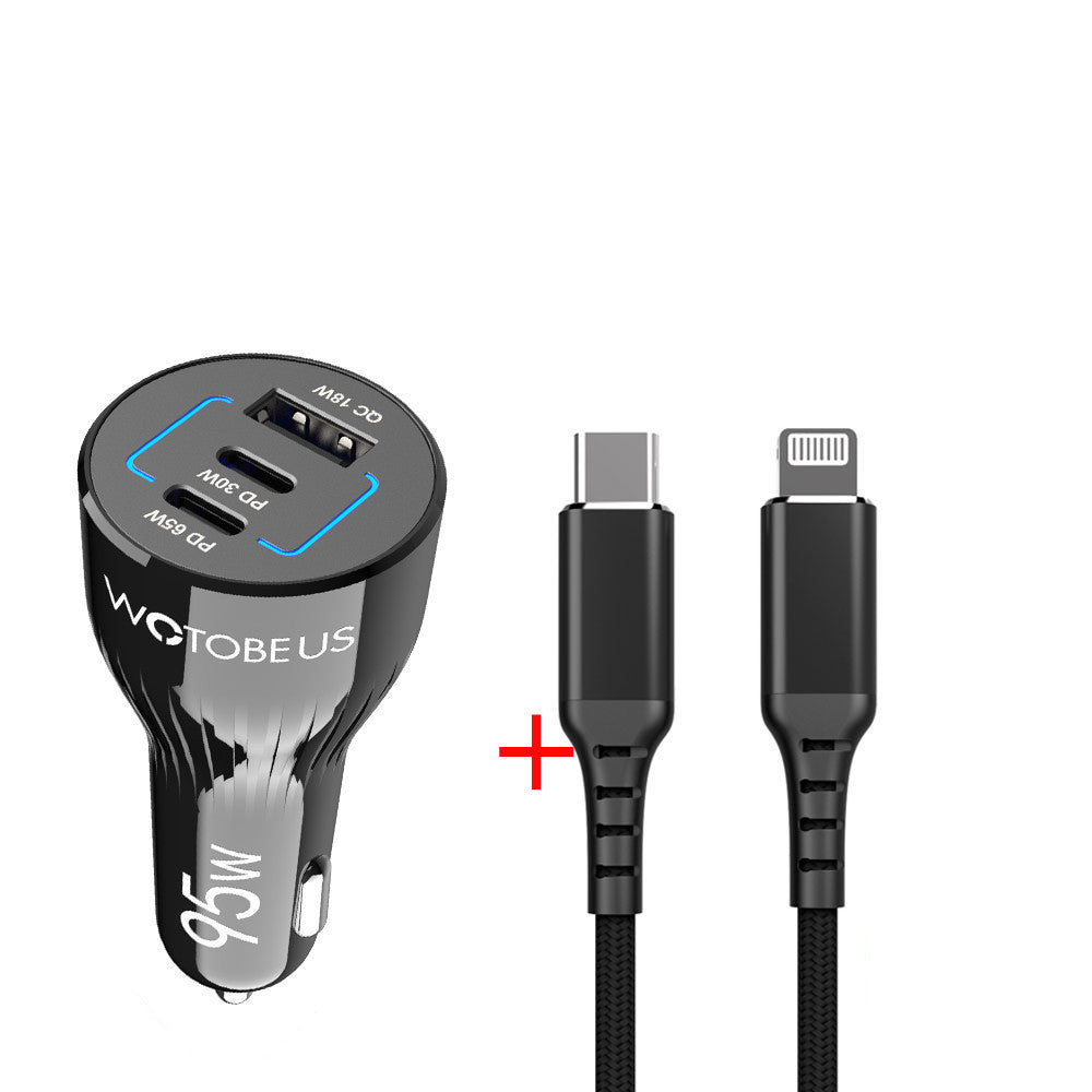Fast Charge Laptop Tablet Mobile Phone Travel Multi-function Car Charger, 3 in 1