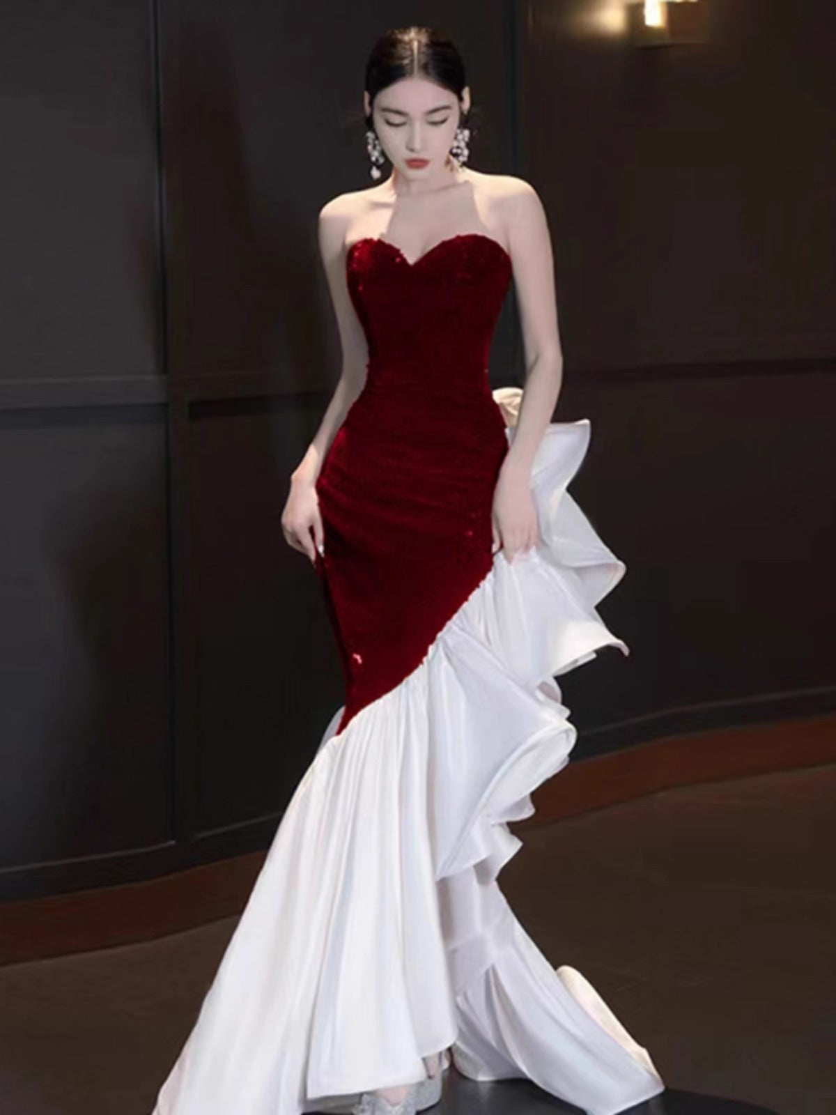 Tube Top Evening Gown dress for women