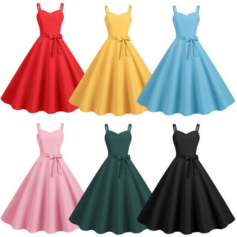 Summer Hot Sale Retro Big Swing Dress