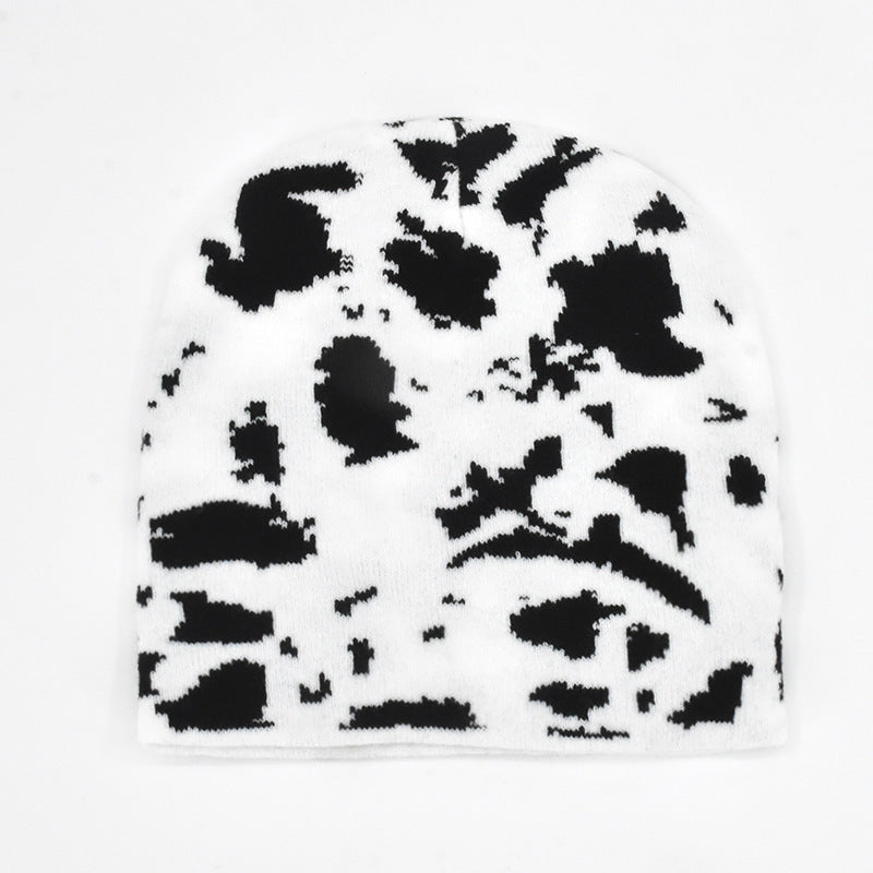 Black And White Butterfly Sweet Cool Style Knitted Hat
