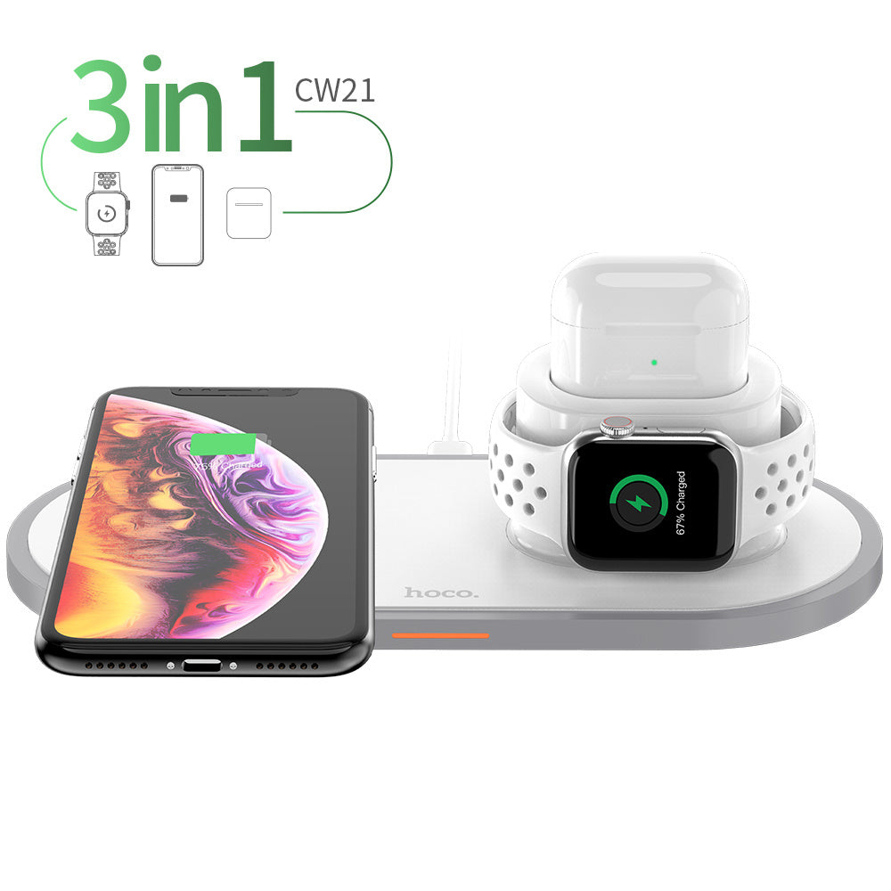 CW20 wireless mobile phone charger, apple watch charger, and air... 3 in1